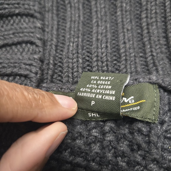 Eddie Bauer Shawl Collar Cable Knit Sweater Women's Small Gray Preppy Heritage - Picture 8 of 13